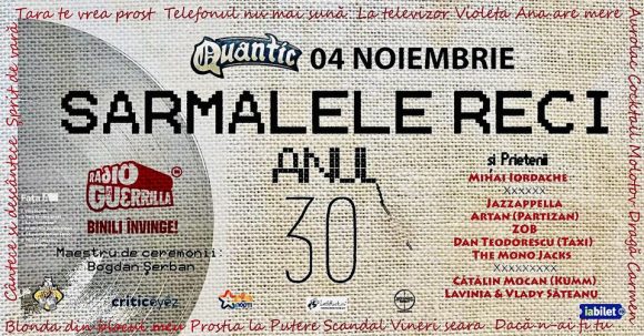 Sarmalele Reci Anul 30 & Concert Aniversar cu Lansare de Vinil: Aurolac